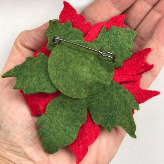 Felt Poinsettia Pin